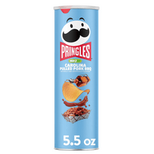 Pringles Carolina Pulled Pork BBQ Potato Crisps Chips, Lunch Snacks, 5.5 oz Canister