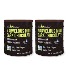 Castle Kitchen Marvelous Mint Dark Chocolate - Winter Favorite - Dairy-Free, Vegan Premium Hot Chocolate Mix- Just Add Water - 14 oz (Pack of 2)