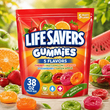 Value Size Soft Fruit Gummies – 38oz Assorted Chewy Candy, Cherry, Orange, Strawberry, Watermelon & Green Apple