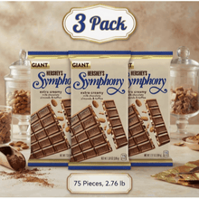 Pack of 3 Hershey's Symphony Chocolate Almond Toffee Pieces, Individually Wrapped Chocolate Selection for Gatherings, Sharing & Daily Enjoyment, 75 Pieces, 2.76 lb
