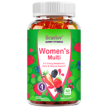 Bcuelov Women'S Multivitamin Gummies - Contains a Rich Source of Vitamins And Minerals - Colored with Berry Flavor And Fruit And Vegetable Juice Concentrates - Designed to Support Women'S, Bone Health, And Immune System - 60 Gummies