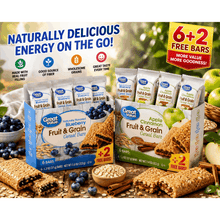 Love Your Morning! Great Value Blueberry & Apple Cinnamon Fruit & Grain Bars, Soft Baked Grab-and-Go Breakfast Snacks