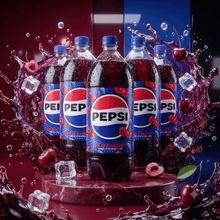 Pepsi Wild Cherry Cola Soda Pop Bottles, Refreshing Wild Cherry Flavored Carbonated Soft Drink, 2 Liter Bottles, 5 Pack