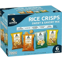Rice Crisps Variety Pack, 6 Count, Caramel, Cheddar, Apple Cinnamon & Buttermilk Ranch Flavors, Crunchy Whole Grain Brown Rice Snacks for Lunches & On-the-Go