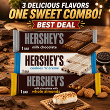 HERSHEY'S Chocolate Bar Variety Bundle | Classic Milk, Creme & Whole Almond Chocolate Assortment | 3 Flavor Selection