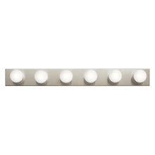 Kichler 6-Light Bathroom Vanity Light, Brushed Nickel — Complimentary Gift with $158+ Orders; If the Gift Is Out of Stock or Its Price Rises, Order Cancelled with Full Refund Before Shipment