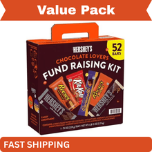 HERSHEY’S Chocolate Lovers Variety Pack, Full Size Chocolate Candy Bars, Assorted Milk & Dark Chocolate, 52 Count