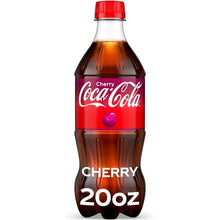 Coca-Cola Cherry Soda Bottle, Cherry Flavored Carbonated Soft Drink, 20 fl oz
