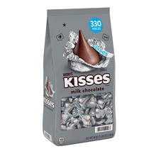 HERSHEY’S KISSES Milk Chocolate Candy 330 Count Bulk Bag Individually Wrapped Chocolates Classic Milk Chocolate Candy Pieces Perfect for Parties Holidays Weddings Baby Showers Birthdays Candy Buffets Office Candy Jars Breakroom Treats Vending Machines