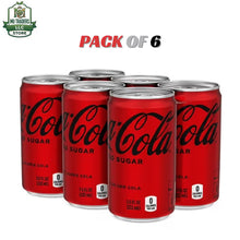 Coca-Cola Soda Soft Drink Mini Cans, 7.5 fl oz, 6 Pack