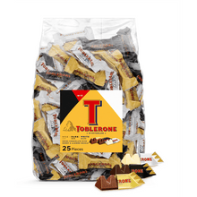 Toblerone Tiny Chocolate Mix – Milk, Dark & White Swiss Chocolate with Honey & Almond Nougat – Individually Wrapped Mini Chocolate Pieces – 25 Count Assortment