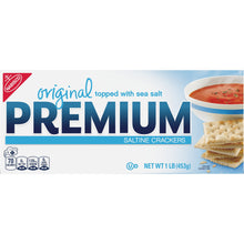 Premium Original Saltine Crackers, Lunch Snacks, 16 oz