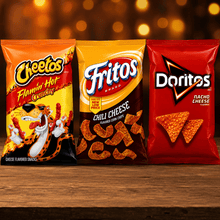 Cheetos Flamin' Hot Crunchy Cheese Snacks, Fritos Chili Cheese Corn Chips & Doritos Nacho Cheese Tortilla Chips Variety Snack Pack, Bold Flavored Crunchy Party Snacks Bundle