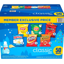 Fresh Finds 50 Count Classic Mix Variety Pack Chips 1 oz Bags– Assorted Crunchy Frito-Lay Snacks for Lunchboxes, Parties, and Everyday Snacking