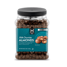 Milk Chocolate Almonds, 48 oz. | Premium Whole Almonds Coated in Creamy Milk Chocolate Indulge in a delicious blend of crunch and sweetness with Member’s Mark Milk Chocolate Almonds, 48 oz. 2 PACKS