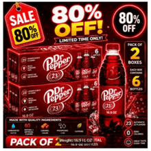 Dr Pepper Soda Pop, 16.9 fl oz, 6 Pack Bottles In the BOX