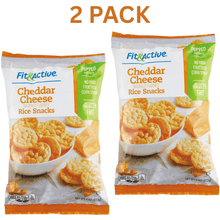 Pack of 2 Cheddar Rice Snacks, Crispy & Crunchy Cheddar Flavored Rice Snacks, Delicious Anytime Treat