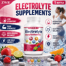 11-In-1 Electrolyte Complex | 60 Vegetable Capsules with Sodium, Potassium, Chloride, Calcium, Magnesium, Zinc, Vitamins C, B6 And B12 | And Immune Support, Rapid Hydration, Electrolyte Refill
