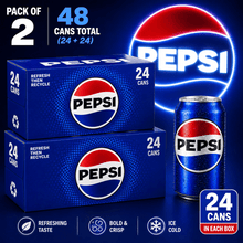 Pepsi Cola Soda Pop, 12 fl oz, 24 Count (Pack of 2)