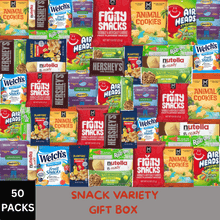 Snack Variety Pack 50 Count - Fruit Snacks, Candy, Biscuits, Granola Bars & Chocolate Gift Box Assortment