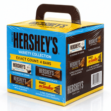 HERSHEY'S Variety Candy Box – Milk Chocolate, Cookies 'n' Creme, Almonds & Mr. Goodbar (4 Pack)