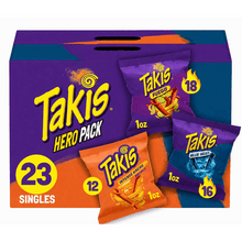 Hero Variety Pack Tortilla Chips Snack Bags, 1 oz Individual Packs, Assorted Flavors Crunchy Corn Tortilla Chips, Convenient Single-Serve Snack Size Bags, 23 Pack Bulk Box for Lunches, Parties, Office Snacks, Travel, and On-the-Go Snacking