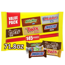 Mars Milk Chocolate Variety Pack Candy, 145 pcs. | Bulk Assorted Chocolate Mix with M&M’S, SNICKERS, TWIX & MILKY WAY | Individually Wrapped Fun Size Candy Bars for Halloween, Parties, Office, or Everyday Snacking