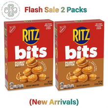 2-Packs, RITZ Bits Peanut Butter Sandwich Crackers, Snacks, 8.8 oz Each