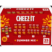 Cheez-It Baked Snack Crackers Variety Pack, 25 Individually Wrapped Pouches, 3 Flavors, Ready-to-Eat Cheese Cracker Snacks, 1.31 lb