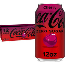 (12 Pack) Coca-Cola Zero Sugar Cherry Soda Pop Fridge Pack Cans, 12 fl oz
