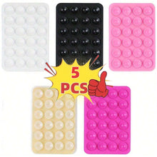 5pcs Silicone Suction Cups for Phones, Multi-Functional Silicone Phone Holders - Universal Type, Suitable for All Phone Models, Strong Adhesion, Reusable And Washable - for Decorating Phones, Multi-Functional Suction Cup Stickers, with Backing