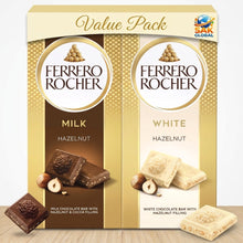 Ferrero Rocher Chocolate Variety Pack – Milk Chocolate Hazelnut & White Chocolate Hazelnut Filling Bars