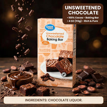 Great Value Unsweetened Chocolate Baking Bar
