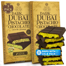 Dubai Belgian Dark Chocolate Pistachio Kataifi, 2 Pack (7 oz Each) | Perfect for sharing, gifting, or enjoying as a rich dessert with coffee or tea. Crispy kataifi snack gift for women and men.