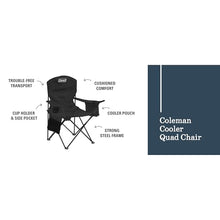Coleman Portable Camping Chair with 4-Can Cooler — Complimentary Gift with $115+ Orders; If the Gift Is Out of Stock or Its Price Rises, Order Cancelled with Full Refund Before Shipment