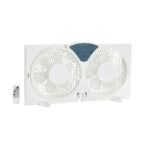Amazon Basics Twin Window Fan, 9 Inch, White — Complimentary Gift with $132+ Orders; If the Gift Is Out of Stock or Its Price Rises, Order Cancelled with Full Refund Before Shipment