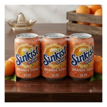Orange Soda Soft Drink, Refreshing Citrus-Flavored Carbonated Beverage, Sweet Fruity Taste, Ready-to-Drink Fridge Pack Cans, Perfect for Meals, Parties, Picnics and Everyday Refreshment, 12 fl. oz. Cans, 3 Pack