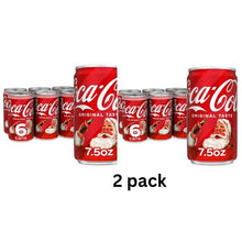 2 pack Coca-Cola Mini Soda Pop, 7.5 fl oz Cans, 6 Pack