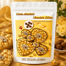 Cocoa-Filled Chocolates, a Golden Chocolate Gift Box Perfect for Valentine'S Day, High-End Candies, Heart-Shaped Chocolate Tin, Hazelnut Wafer Chocolates As Holiday Gifts, Individually Packaged Chocolate Balls for Weddings And Casual Snacks