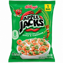 Apple Jacks Breakfast Cereal, Apple & Cinnamon Flavor, 18.25 oz (1 Bag)