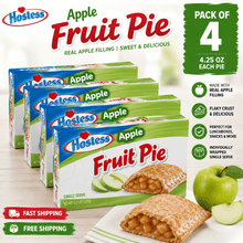 [Pack of 4] HOSTESS Apple Fruit Pie Single Serve 4.25 oz Snacks