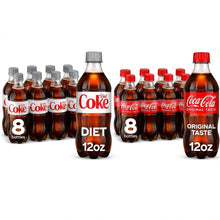 2 Pack Coca-Cola Soda Pop Bottles + Diet Coke Soda Pop Bottles, 12 fl oz, 16 Pack