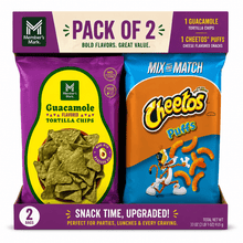 Member's Mark Guacamole Flavored Tortilla Chips, 18 oz + Cheetos Puffs Cheese Snacks, 15.25 oz, Variety Pack of 2
