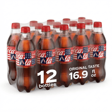 12 Pack Coca-Cola Soda Pop Bottles, 16.9 fl oz.