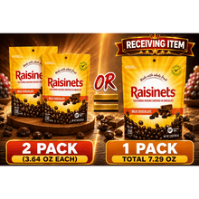 Sweet & Creamy Milk Chocolate Covered Raisins – 2 Resealable Packs, 3.64 oz Each