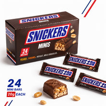 Mini Peanut Chocolate Bars, 24 Individually Wrapped Bars, 20G Each, 16.93 Oz Total, Milk Chocolate with Caramel, Nougat & Peanuts, Shareable Candy for Parties, Office, Travel & Movie Night