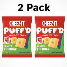 2 packs Cheez-It Puff'd White Cheddar Cheesy Baked Snacks, Puffed Snack Crackers, 5.75 oz