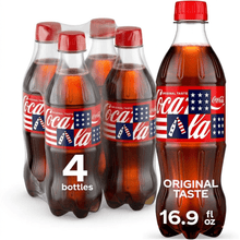 Coca-Cola Original Taste Soda Pop, 16.9 fl oz, 4 Pack Bottles