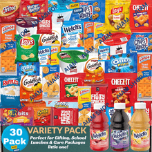30 Pack Snack & Juice Variety Box – Ultimate College Care Package, School Lunch & Office Snacks – Includes Cheez-It, Lay's, Oreo, Pringles, Goldfish, Welch’s Juice & More