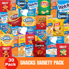 30 Pack Ultimate Sweet & Savory Snack Variety Box – Bulk Mix of Chips, Crackers, Biscuits, Marshmallow Treats & Fruit Snacks – Care Package for School, Office, Pantry & Gifting